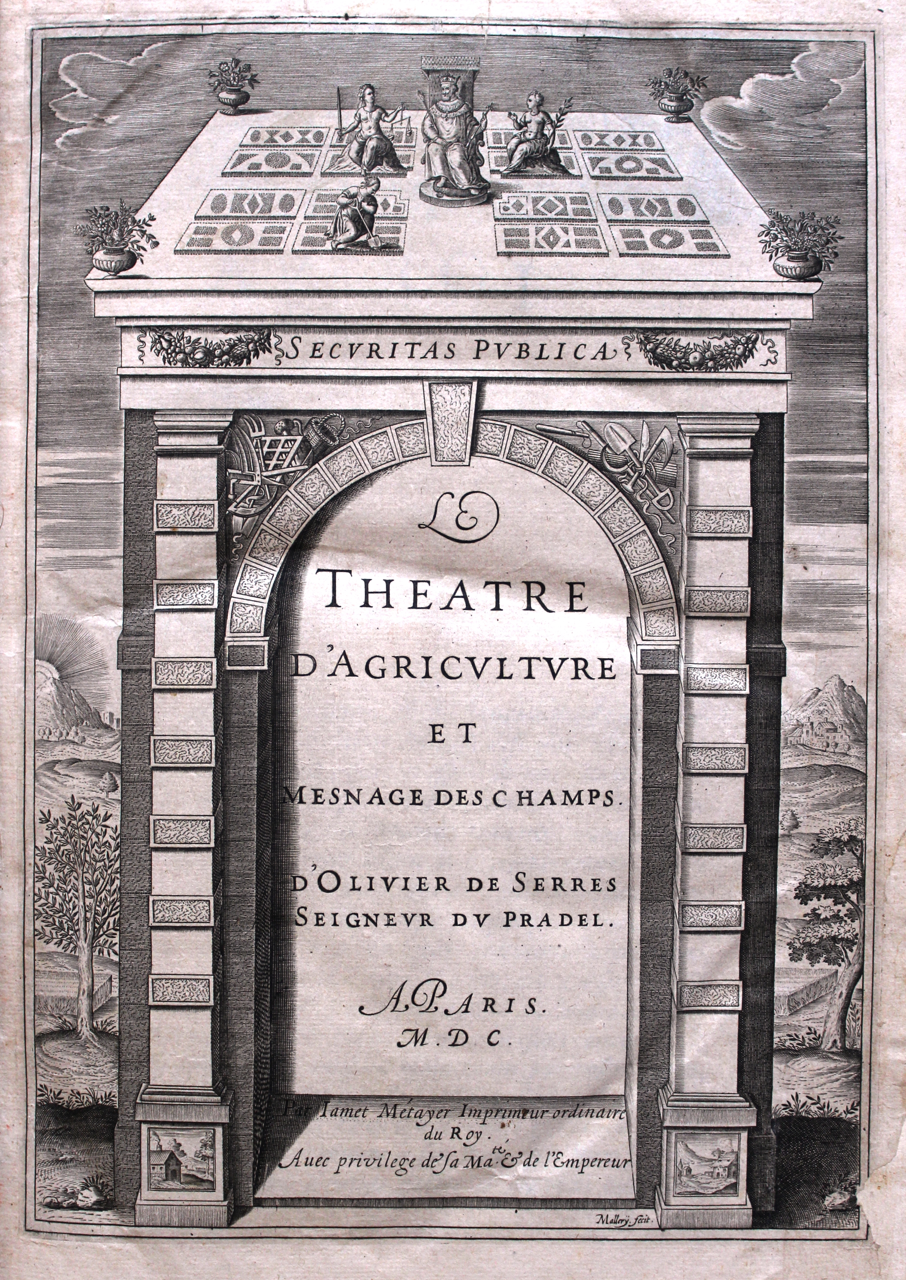Frontispice de la 1ère édition du Théâtre 1600